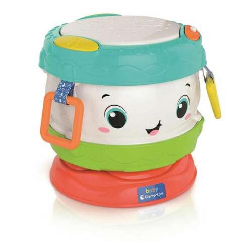 Clementoni Baby Activity Drum, interaktives Musikspielzeug für Babys mit Licht und Sound