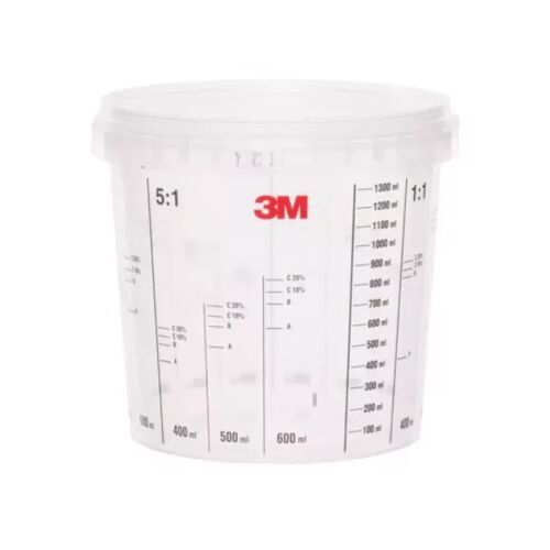 3M 365 ml-es mérőpohár festék és folyadék keveréséhez, tiszta térfogat és arány jelölésekkel - 3M