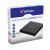 Verbatim külső vékony CD/DVD RW író USB 2.0 csomagolás, termékképpel és főbb jellemzőkkel