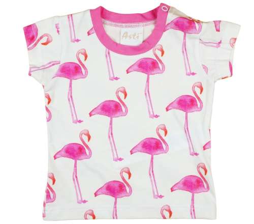 Bébi Póló - Flamingó #fehér-rózsaszín 30707768