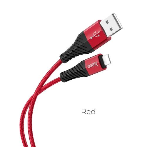 Kabel USB Hoco USB-A - Lightning 1 m Czerwony (6931474710536)
