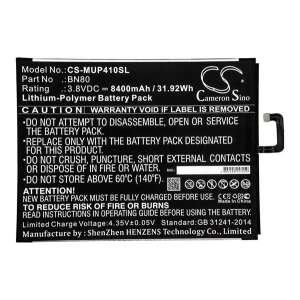 CAMERON SINO Li-Polymer akku (3,8V / 8400mAh, Xiaomi BN80 kompatibilis) FEKETE Xiaomi Mi Pad 4 Plus 10.1 44963982 - Tablet akkumulátor