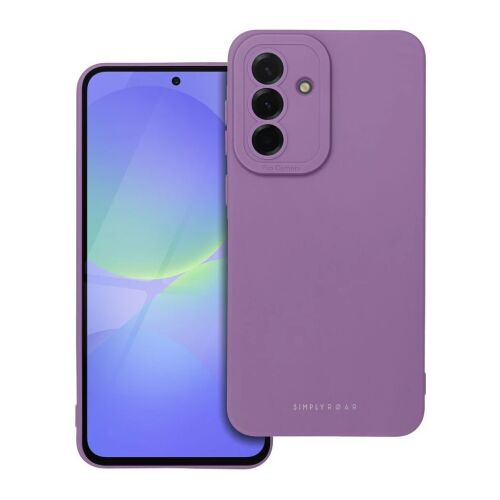 ROAR LUNA lila szilikon telefontok Samsung A56 5G-hez, elölnézet és hátulnézet - Telefontok