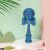 SIKS Professzionális Fa Kendama, 18cm, Fehér/Kék repedezett mintázat, modern környezetben