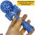 SIKS Professzionális Fa Kendama, 18cm, Fehér/Kék repedezett mintázat, kézben tartva, fejleszti a motoros készségeket és a koncentrációt