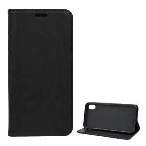 Fekete bőr flip tok Apple iPhone XS Max-hoz - Apple