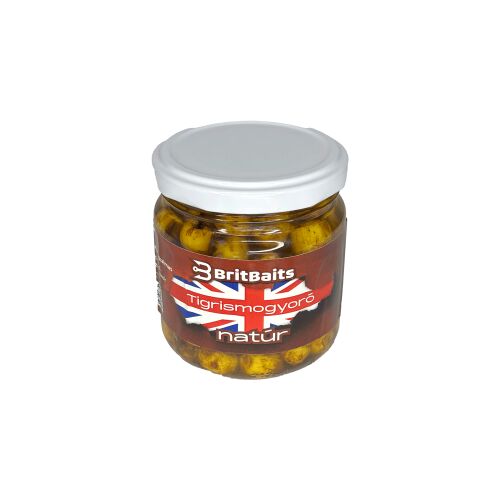 BritBaits Kagylós tigrismogyoró lében, 275ml üveg, 6 darab, horgász csali pontyhorgászathoz - Szemes horogravaló