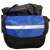 RW1A kerékpáros vázra szerelhető táska, kék és fekete színben, 2 rekeszes, fényvisszaverő csíkkal
