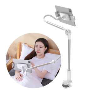 BASEUS készülék tartó állvány (alumínium + műanyag, dönthető, állítható, 360°-ban forgatható, 4.7 - 12.9" méret) EZÜST CAT S60, Apple iPhone 7 Plus 5.5, Apple iPhone 7 4.7, Black