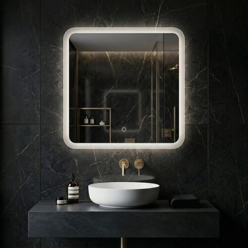LED Tükör 70x70cm TOP-2 180832121 - Fürdőszobatükör
