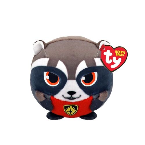 TY Beanie Balls Marvel Mordály 8 cm-es plüss figura, gyűjthető bolyhos karakter piros Galaxis őrzői emblémával - Plüssjáték