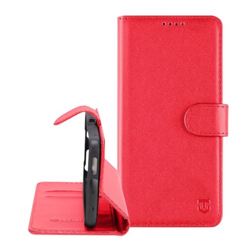 Redmi Note 15 5G TACTICAL FIELD NOTES tok álló, bőr hatású FLIP, prémium, PIROS 167670201 - Telefontok