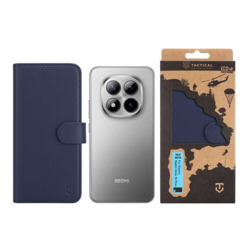 Poco M8 Pro / Redmi Note 15 Pro Plus 5G TACTICAL FIELD NOTES tok álló, bőr hatású FLIP, prémium, SÖTÉTKÉK 167670744 - Telefontok