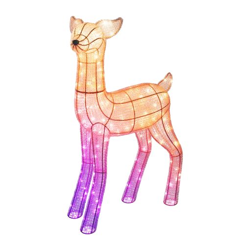 Twinkly 3D rénszarvas, megvilágított RGBW LED kültéri karácsonyi dekoráció - Kültéri karácsonyi dekoráció