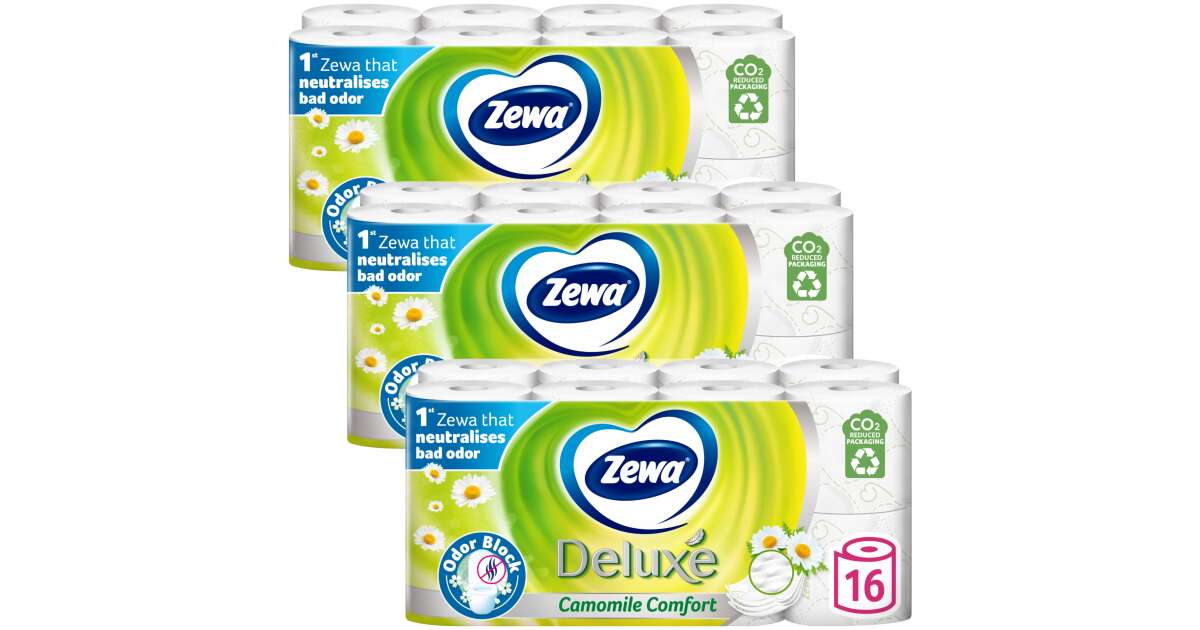 Zewa Deluxe Camomile Comfort 3 rétegű Toalettpapír 3x16 tekercs 63558871