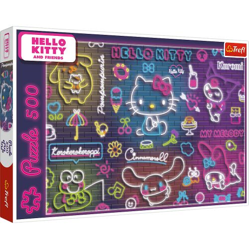 500 darab puzzle Neon Hello Kitty TREFL 167679120 - Puzzle