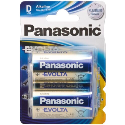 PANASONIC EVOLTA Platinum LR20EGE/2BP D 1,5V alkáli elemek (Blister 2 db) 167684594 - Elem