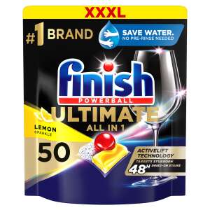 FINISH ULTIMATE LEMON Plus All in One  Detergent sub formă de capsule pentru mașina de spălat vase 50  buc. 67513567 Produse si articole pentru spalat vase