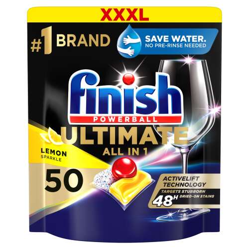 Finish Ultimate All in 1 kapsule do umývacky riadu, Lemon, 50 ks