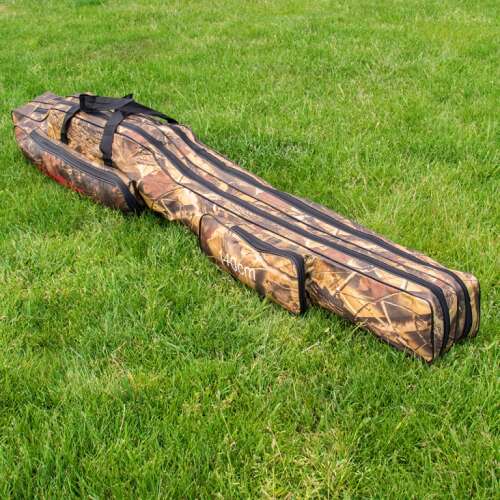 1,4m long fishing rod bag with two compartments and two storage pockets