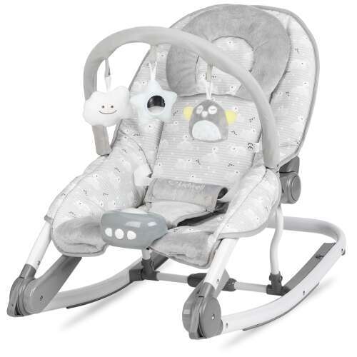 Kidwell Tumi rezgő-zenélő Pihenőszék 0-18kg - Nyuszi #szürke-fehér - Értékcsökkentett!