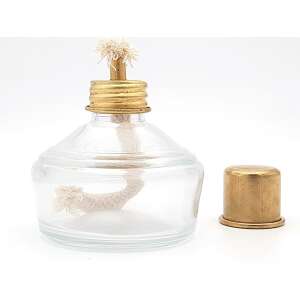 Spirituszégő - Üveg - 120ml - Fém tetővel