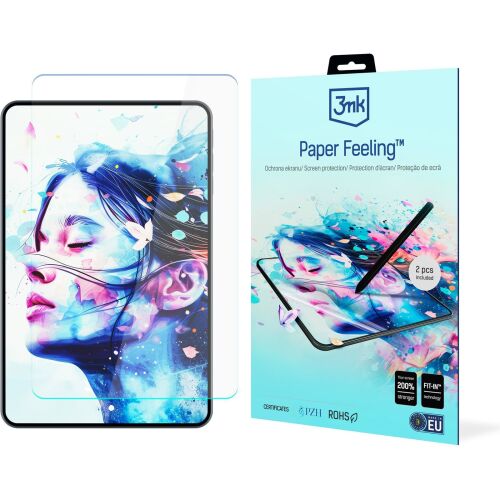 3MK Paper Feeling kijelzővédő fólia Lenovo Idea Tab 11-hez csomagolással, művészi képpel ellátott tablet kijelzővel és stylusszal 