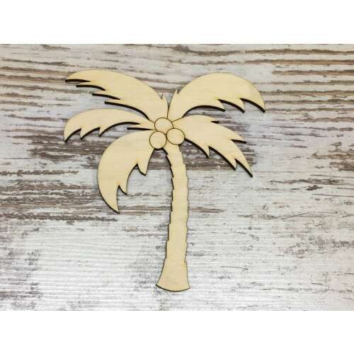 Decupaj din lemn de palmier, 15cm, pentru artizanat și decorare