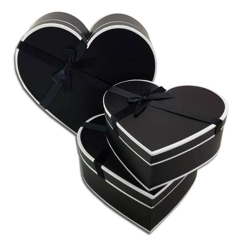 Masnis Heart Box 3db/set negru