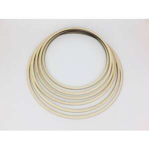 6 db természetes fa karika készlet kézműveskedéshez, 27-37cm átmérő - Fa felirat & dekorációs elem