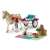 Schleich Horse Club playset, Connemara pony, carriage, girl figure, and chihuahua