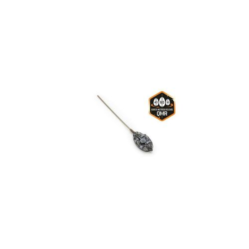 Mivardi Method Feeder QMR Grip L Long 40g, ferde nézetben, fehér háttéren, kiemelve a horgász etetőkosár kialakítását. - Method és feeder kosár