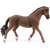 Schleich Trakehner horse figurine, brown with black mane and tail, walking pose