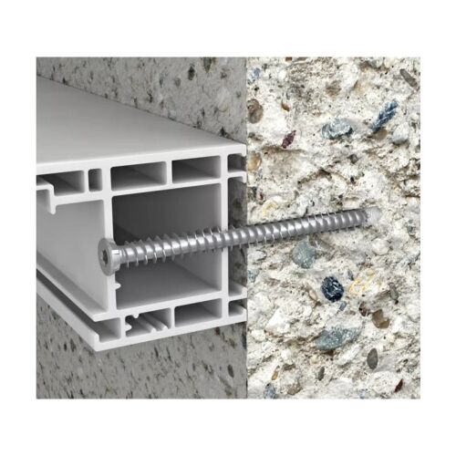 KOELNER 7,5x152mm TORX tokrögzítő csavar használatban, ablakkeret rögzítése betonfalhoz - Csavar