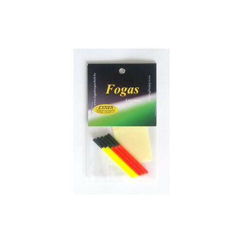 Fogas cserélhető ósúszóhegyek Carbon Match ósúszókhoz, 5 darabos kiszerelés 2 sárga és 3 piros heggyel, 2,5mm vastagság, 45mm hossz, horgász kiegészítő - Úszós aprócikk