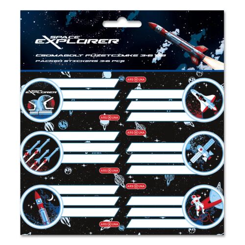 Space Explorer füzetcímke 18 db, Ars Una 167854566 - Füzetcímke