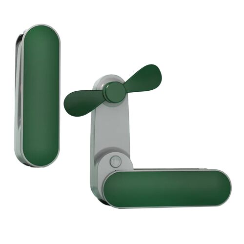 Techsuit - TF1 kézi ventilátor, állítható, csendes, 1200 mAh, zöld 172554864 - Ventilátor