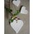 Fehér kerámia szív dekorációk