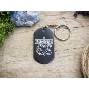 Fekete gravírozott 'Legjobb Barát' kulcstartó - Ajándék kulcstartó