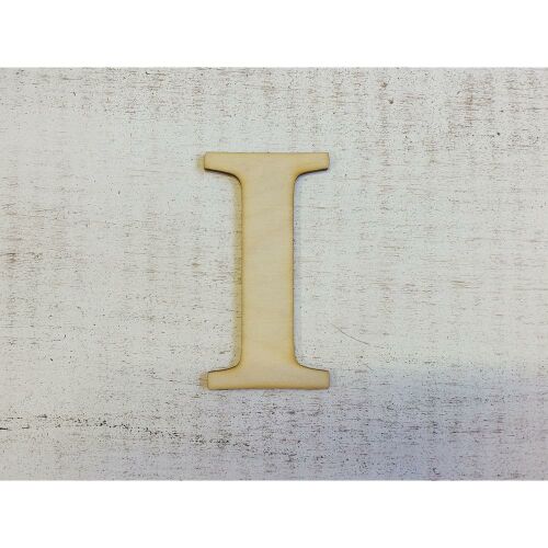 Carmen fa betű I, 10cm, natúr fa kézműves kellék 