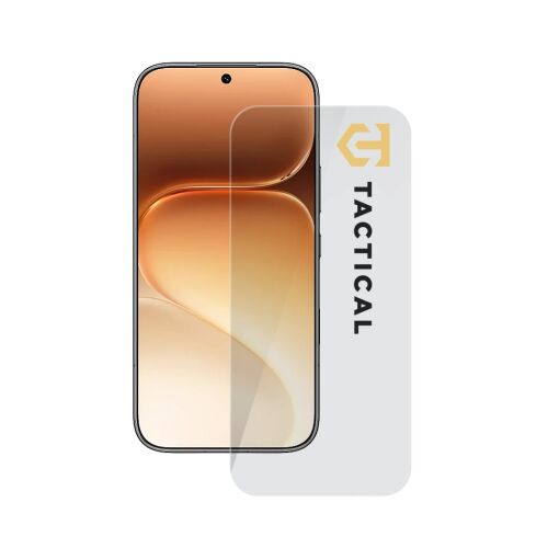 Tactical Glass Shield 2.5D kijelzővédő Honor 600 Pro készülékhez, az üvegfólia részlegesen felhelyezve egy telefon képernyőjére - Kijelzővédő fólia