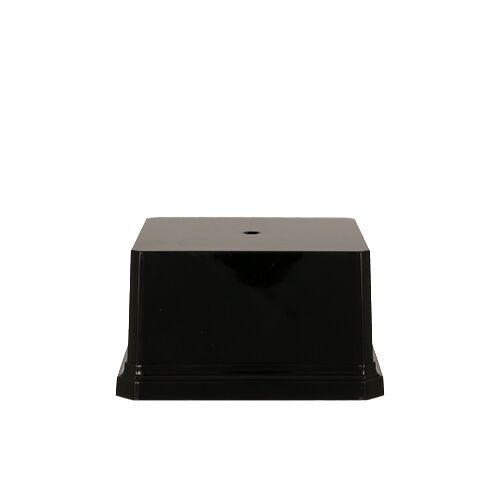 PB120120/BK fekete műanyag talapzat, 7,3 x 12 x 12 cm figurákhoz és trófeákhoz - Díj és serleg