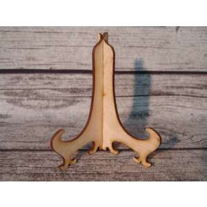 Drewniany stojak na talerze - ozdobny