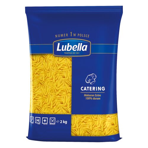 Lubella Catering Tolltészta 2 kg, durum búza tészta kék csomagolásban, ideális éttermeknek és nagykonyháknak, kiváló minőségű - Tészta