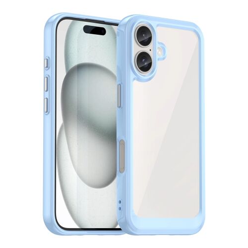 Hurtel Outer Space Case zselés keretes tok iPhone 16 - kék 167945678 