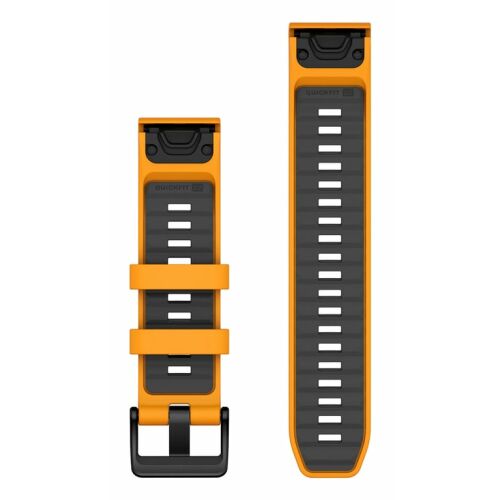 Garmin QuickFit Szíj Gráfit, Narancssárga Szilikon 167948563 - Okosóra tartozék