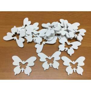 Hölzerne Schmetterling weiß mit Löchern 5cm 15pcs/Pack 45000986 Holzbeschriftungen & Dekoelemente