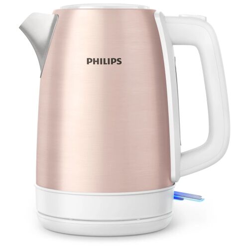 Philips Daily Collection HD9350/96 2200W elektromos vízforraló rose gold és fehér színben, ferde nézetben fehér háttéren - Vízforraló