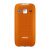 Narancssárga EASYPHONE XR EP601 senior mobiltelefon hátulról, Evolveo márkájú, kamera, hangszóró és texturált hátlap látható