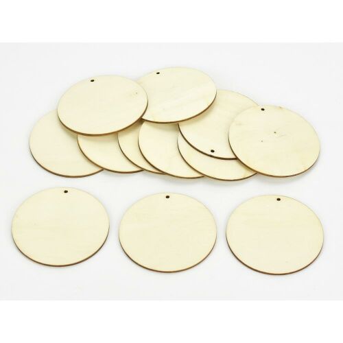 Natúr fa 9cm дървени кръгове, пакет от 12, консумативи за занаяти